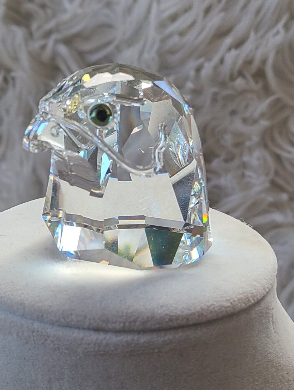 Swarovski Clear Crystal Falcon/Eagle Figurine- Like New